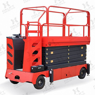 Купить самоходный ножничный подъемник 500 кг 7.5 м oxlift qz-050-075 wd