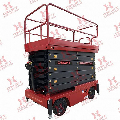 Купить самоходный ножничный подъемник 500 кг 16 м oxlift qz-050-160