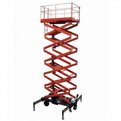 Купить ножничный подъемник с электроподъемом и аккумулятором oxlift 500 кг 12 м qx-050-120 dc/ac